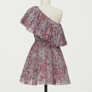 Giambattista Valli x H&M One Shoulder floral multicolor Dress women’s Size 2 NWT